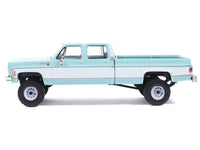 1978 Chevrolet Silverado K30 Crew Cab Pickup Truck Light Blue and White with Blue Interior 1/64 Diecast Model by IXO Models image 2