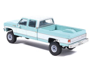 1978 Chevrolet Silverado K30 Crew Cab Pickup Truck Light Blue and White with Blue Interior 1/64 Diecast Model by IXO Models image 3