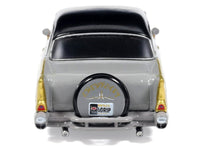 1957 Chevrolet Bel Air Lowrider Gray with Black Top and Gold Accents 1/64 Diecast Model Car by IXO Models image 5