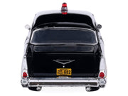 1957 Chevrolet One-Fifty Police Car "Kentucky State Police" Black with Yellow Stripes 1/64 Diecast Model Car by IXO Models image 5