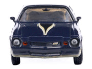 1981 Chevrolet Camaro Z28 Dark Blue Metallic with Gold Stripes and Interior 1/64 Diecast Model Car by IXO Models image 4