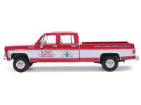 1976 GMC Sierra Grande K2500 Wideside Pickup Truck "St. Nick's Christmas Tree Farm" Red with White Sides "Christmas Limited Edition" 1/64 Diecast Model Car by IXO Models image 2
