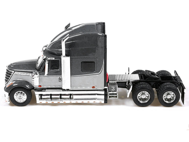 2010 International Lonestar Truck Tractor Gray and Light Gray Two-Tone 1/64 Diecast Model by IXO Models image 2