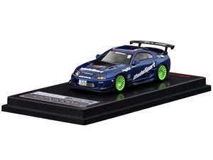 Toyota Supra (JZA80) RZ RHD (Right Hand Drive) #9 "WedsSport" Blue Metallic with Graphics 1/64 Diecast Model Car by Ignition Model image 2
