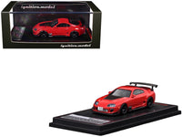 Toyota Supra (JZA80) RZ RHD (Right Hand Drive) Red with Carbon Hood 1/64 Diecast Model Car by Ignition Model