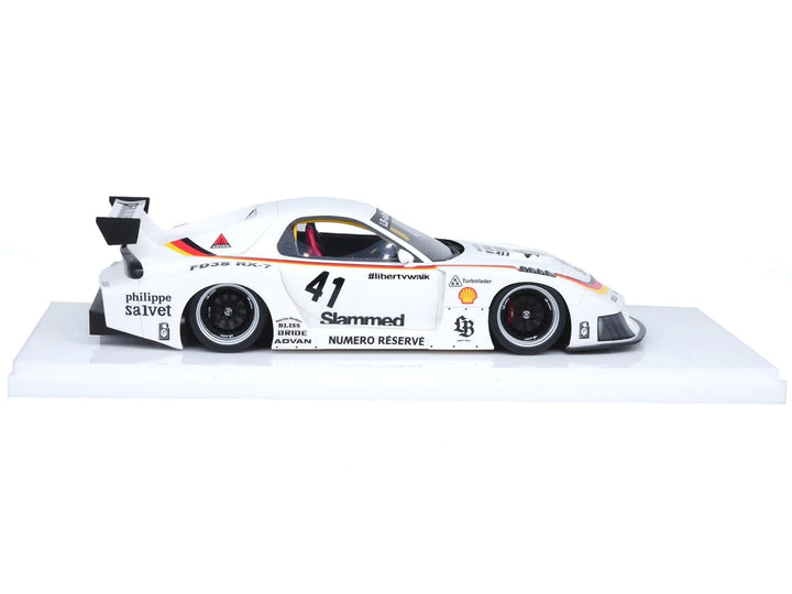 Mazda RX7 (FD3S) LB-Super Silhouette RHD (Right Hand Drive) #41 White with Stripes and Graphics 1/18 Model Car by Inno Models image 2
