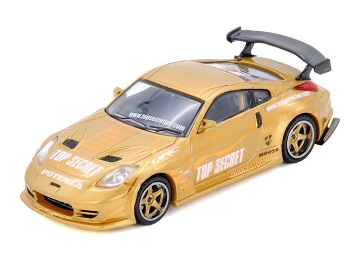 Nissan "Top Secret Thailand" 350Z RHD (Right Hand Drive) Gold Metallic with Graphics 1/64 Diecast Model Car by Inno Models image 2