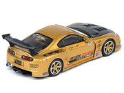 Toyota Supra (A80) "Top Secret" GT300 RHD (Right Hand Drive) Gold Metallic with Carbon Hood 1/64 Diecast Model Car by Inno Models image 3