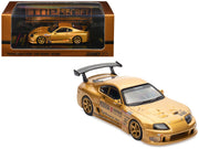 Toyota Supra (A80) "Top Secret" GT300 RHD (Right Hand Drive) Gold Metallic "Tokyo Auto Salon 2025 Event Exclusive" 1/64 Diecast Model Car by Inno Models