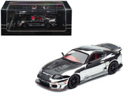 Toyota Supra (A80) "Top Secret" GT300 RHD (Right Hand Drive) Chrome with Carbon Hood and Red Interior "Tokyo Auto Salon 2026 Event Exclusive" 1/64 Diecast Model Car by Inno Models