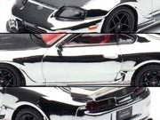Toyota Supra (A80) "Top Secret" GT300 RHD (Right Hand Drive) Chrome with Carbon Hood and Red Interior "Tokyo Auto Salon 2026 Event Exclusive" 1/64 Diecast Model Car by Inno Models image 2