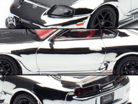Toyota Supra (A80) "Top Secret" GT300 RHD (Right Hand Drive) Chrome with Carbon Hood and Red Interior "Tokyo Auto Salon 2026 Event Exclusive" 1/64 Diecast Model Car by Inno Models image 2