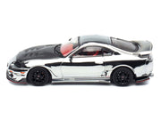 Toyota Supra (A80) "Top Secret" GT300 RHD (Right Hand Drive) Chrome with Carbon Hood and Red Interior "Tokyo Auto Salon 2026 Event Exclusive" 1/64 Diecast Model Car by Inno Models image 3