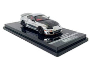 Toyota Supra (A80) "Top Secret" GT300 RHD (Right Hand Drive) Chrome with Carbon Hood and Red Interior "Tokyo Auto Salon 2026 Event Exclusive" 1/64 Diecast Model Car by Inno Models image 5