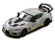 Toyota Supra (A90) WBK DarwinPro "Air Force" Matt Gray with Carbon Accents 1/64 Diecast Model Car by Inno Models image 4