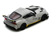 Toyota Supra (A90) WBK DarwinPro "Air Force" Matt Gray with Carbon Accents 1/64 Diecast Model Car by Inno Models image 5