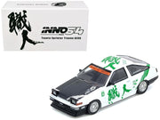 Inno Models Toyota Sprinter Trueno AE86 right-hand drive number 15 Keiichi Tsuchiya white green 1:64 IN64-AE86-KT, view 1