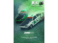 Inno Models Toyota Sprinter Trueno AE86 right-hand drive number 15 Keiichi Tsuchiya white green 1:64 IN64-AE86-KT, view 5