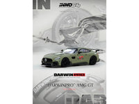 DarwinPRO iMP-Performance AMG GT "Goblin Group" Matt Green with Black Top 1/64 Diecast Model Car by Inno Models image 4