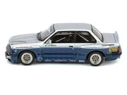 Pandem E30 M3 Silver Metallic and Dark Blue 1/64 Diecast Model Car by Inno Models image 2