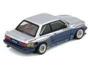 Pandem E30 M3 Silver Metallic and Dark Blue 1/64 Diecast Model Car by Inno Models image 3