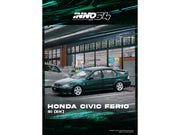 Honda Civic Ferio Si (EK) RHD (Right Hand Drive) Green Metallic 1/64 Diecast Model Car by Inno Models image 3