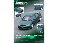 Honda Civic Ferio Si (EK) RHD (Right Hand Drive) Green Metallic 1/64 Diecast Model Car by Inno Models image 4