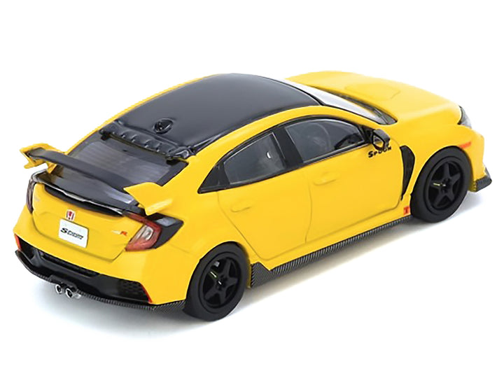 Honda Civic Type R (FK8) RHD (Right Hand Drive) Yellow with Black Top 1/64 Diecast Model Car by Inno Models image 2
