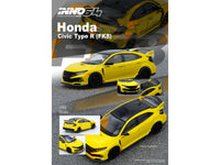 Honda Civic Type R (FK8) RHD (Right Hand Drive) Yellow with Black Top 1/64 Diecast Model Car by Inno Models image 3