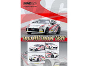 Toyota GR86 Tuned by "CUSCO" RHD (Right Hand Drive) White with Red and Gray Stripes 1/64 Diecast Model Car by Inno Models image 3