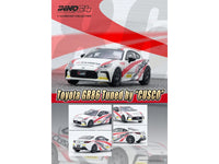 Toyota GR86 Tuned by "CUSCO" RHD (Right Hand Drive) White with Red and Gray Stripes 1/64 Diecast Model Car by Inno Models image 3