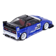 Mazda AZ-1 Liberty Walk LB40 RHD (Right Hand Drive) #56 "Pilot" Blue with Black Top 1/64 Diecast Model Car by Inno Models image 3