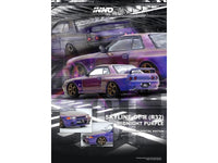 Nissan Skyline GT-R (R32) RHD (Right Hand Drive) Midnight Purple Metallic "Australian Special Edition" 1/64 Diecast Model Car by Inno Models image 3