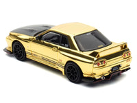Nissan Skyline GT-R (R32) "Top Secret" RHD (Right Hand Drive) Chrome Gold with Carbon Hood "The Model Car Show Malaysia 2025 Event Edition" 1/64 Diecast Model Car by Inno Models image 4