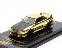 Nissan Skyline GT-R (R32) "Top Secret" RHD (Right Hand Drive) Chrome Gold with Carbon Hood "The Model Car Show Malaysia 2025 Event Edition" 1/64 Diecast Model Car by Inno Models image 5
