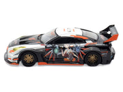 Nissan GT-R (R35) Widebody RHD (Right Hand Drive) Black and White with Graphics "AORUS X INNO64 Limited Edition" 1/64 Diecast Model Car by Inno Models image 3