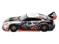 Nissan GT-R (R35) Widebody RHD (Right Hand Drive) Black and White with Graphics "AORUS X INNO64 Limited Edition" 1/64 Diecast Model Car by Inno Models image 3
