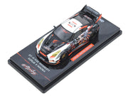 Nissan GT-R (R35) Widebody RHD (Right Hand Drive) Black and White with Graphics "AORUS X INNO64 Limited Edition" 1/64 Diecast Model Car by Inno Models image 4