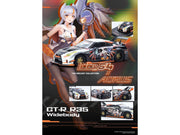 Nissan GT-R (R35) Widebody RHD (Right Hand Drive) Black and White with Graphics "AORUS X INNO64 Limited Edition" 1/64 Diecast Model Car by Inno Models image 5