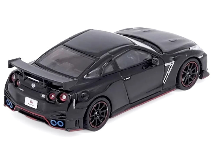 Nissan GT-R (R35) Nismo RHD (Right Hand Drive) Nismo Black with Carbon Hood and Top 1/64 Diecast Model Car by Inno Models image 2