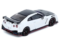 Nissan GT-R (R35) Nismo RHD (Right Hand Drive) White with Carbon Hood and Top 1/64 Diecast Model Car by Inno Models image 3