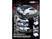 Nissan GT-R (R35) "Top Secret" RHD (Right Hand Drive) White with Black Top "Tokyo Auto Salon 2021" 1/64 Diecast Model Car by Inno Models