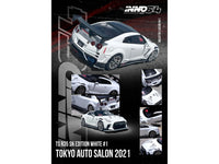 Nissan GT-R (R35) "Top Secret" RHD (Right Hand Drive) White with Black Top "Tokyo Auto Salon 2021" 1/64 Diecast Model Car by Inno Models