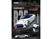 Nissan GT-R (R35) "Top Secret" RHD (Right Hand Drive) White with Black Top "Tokyo Auto Salon 2021" 1/64 Diecast Model Car by Inno Models image 2