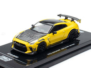 Nissan GT-R (R35) RHD (Right Hand Drive) Yellow with Carbon Hood and Black Top "The Model Car Show Singapore 2025 Event Edition" 1/64 Diecast Model Car by Inno Models image 5