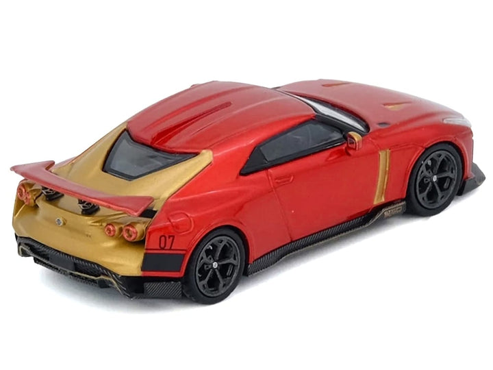 Nissan GT-R50 By ItalDesign Red Metallic with Gold Accents 1/64 Diecast Model Car by Inno Models image 2