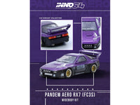 Mazda RX7 (FC3S) "Pandem Rocket Bunny" Kit Purple Metallic and Black 1/64 Diecast Model Car by Inno Models image 4