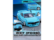 Mazda RX-7 (FD3S) RHD (Right Hand Drive) "Pandem Rocket Bunny" Light Blue 1/64 Diecast Model Car by Inno Models image 3