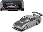 Nissan "Top Secret" Silvia (S15) RHD (Right Hand Drive) Silver Metallic with Carbon Hood 1/64 Diecast Model Car by Inno Models