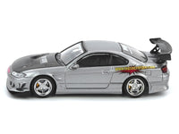 Nissan "Top Secret" Silvia (S15) RHD (Right Hand Drive) Silver Metallic with Carbon Hood 1/64 Diecast Model Car by Inno Models image 2